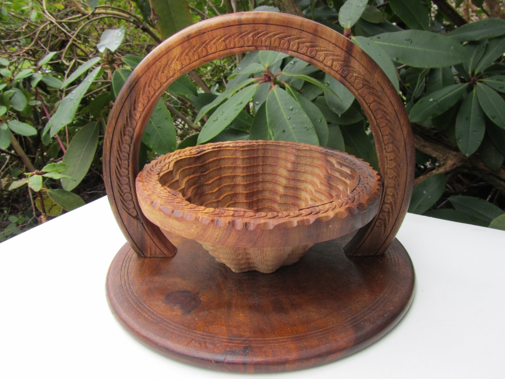 Collapsible Rustic Wood Basket 10 Inch One Compartment Heartwood Ts 