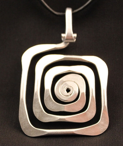 spiral square pendant