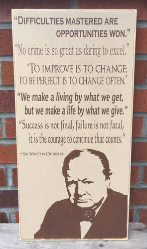 Winston Churchill Quote Sign