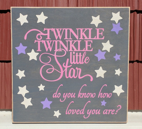 Twinkle Twinkle Little Star Wood Sign