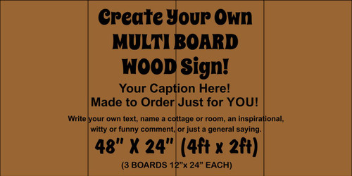 Multi-board Rustic Sign - Make Your Own 48" x 24"