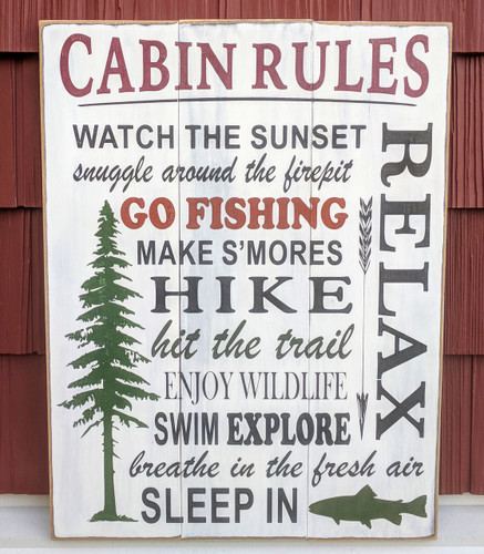 Cabin ruled sign