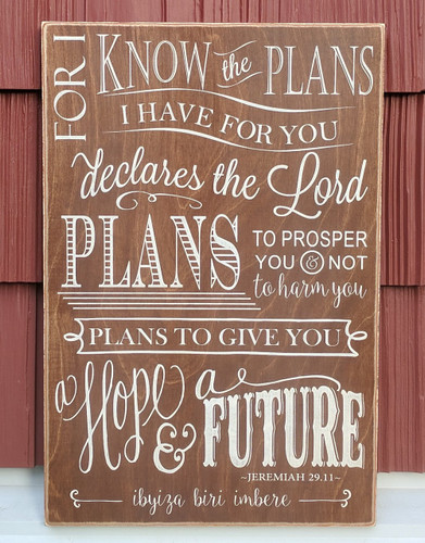For I know the plans I have for you declares the Lord. Jeremiah 29:11