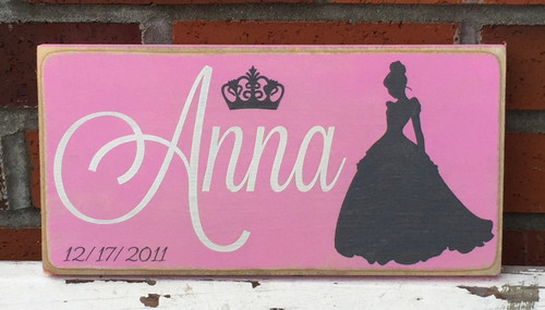 Little Girl Princess Name Sign