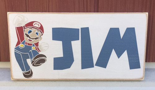 Boy name sign - Mario Brothers