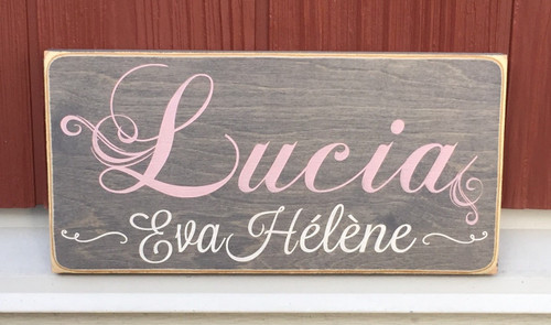 Kids First and Middle Name Sign
