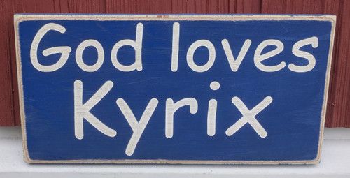 God loves - name sign