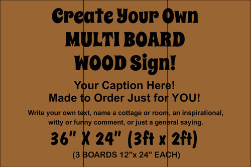 Multi-board Rustic Sign - Make Your Own 36" x 24"