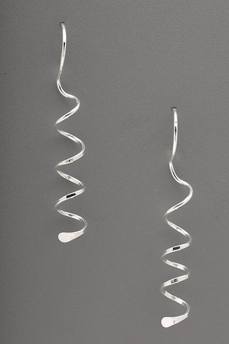 Corkscrew Spirals Earrings Sterling Silver