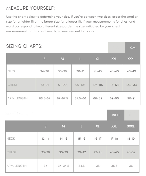 Icebreaker Size Chart