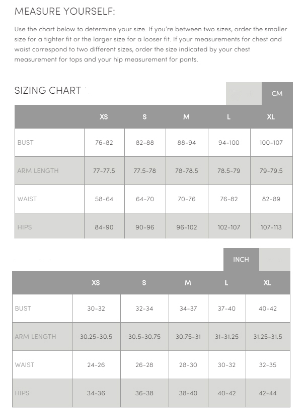 Icebreaker Clothing Size Chart