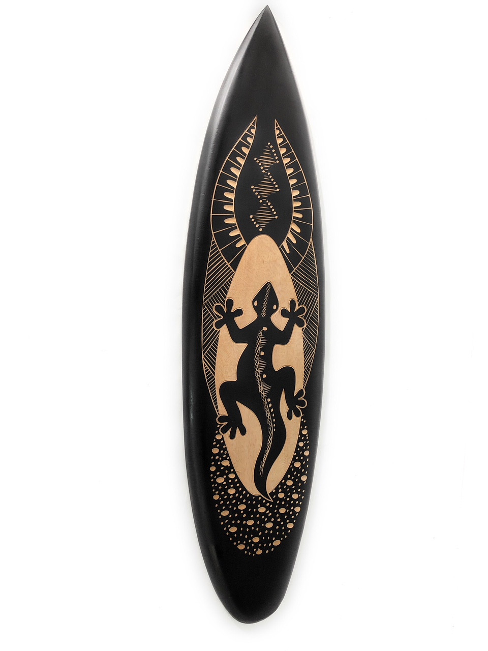 Wooden Surfboard w/ Gecko 30" Hawaii Decor sur16c75