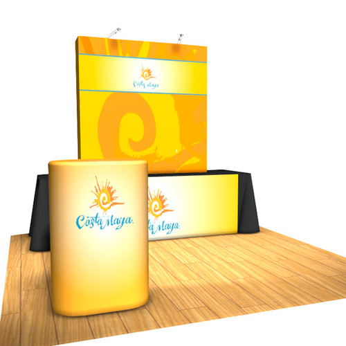 BURST 5ft Tabletop Fabric Pop-up Display and 8ft Table Throw with Vivid Dye Sublimated Front (VBURST 5ft Table Top Kit) BURST 5ft Tabletop Fabric Pop-up Display and 8ft Table Throw with Vivid Dye Sublimated Front (VBURST 5ft Table Top Kit)