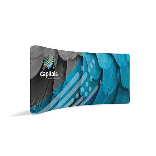 20ft Waveline Curved Double Sided Fabric Display 20ft Waveline Curved Double Sided Fabric Display