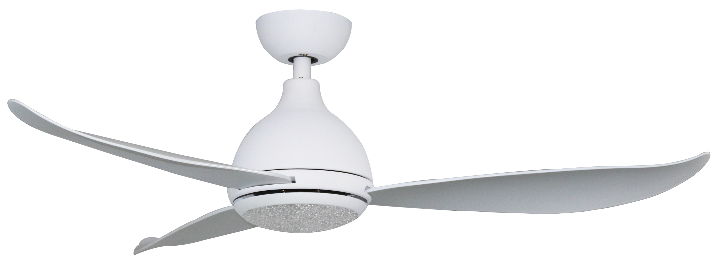 Fanztec Flow 43 48 Dc Motor Crystal Led Ceiling Fan Matt White