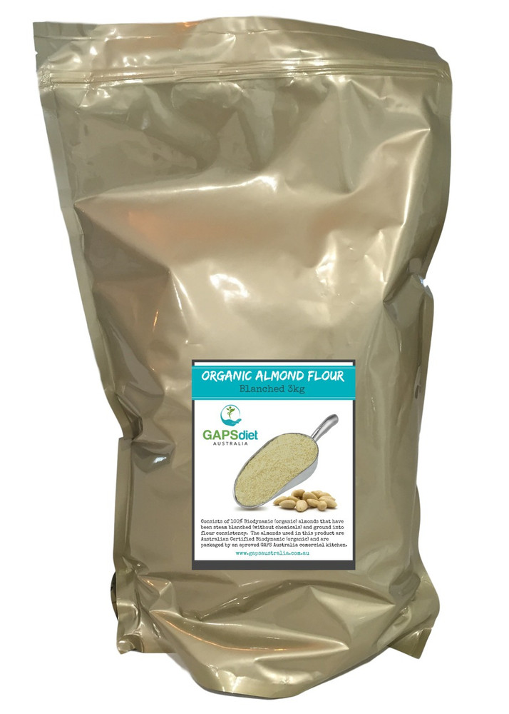 Organic Blanched Almond Flour 3kg AUSTRALIAN GAPS Diet Australia Pty Ltd