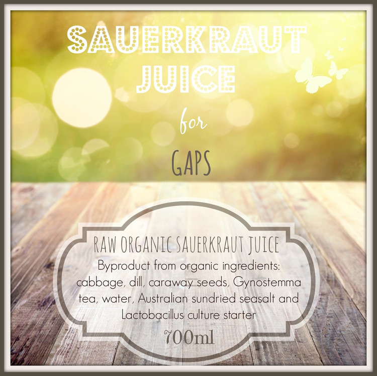 ORGANIC Sauerkraut Juice for GAPS: 700ml DSICONTINUED
