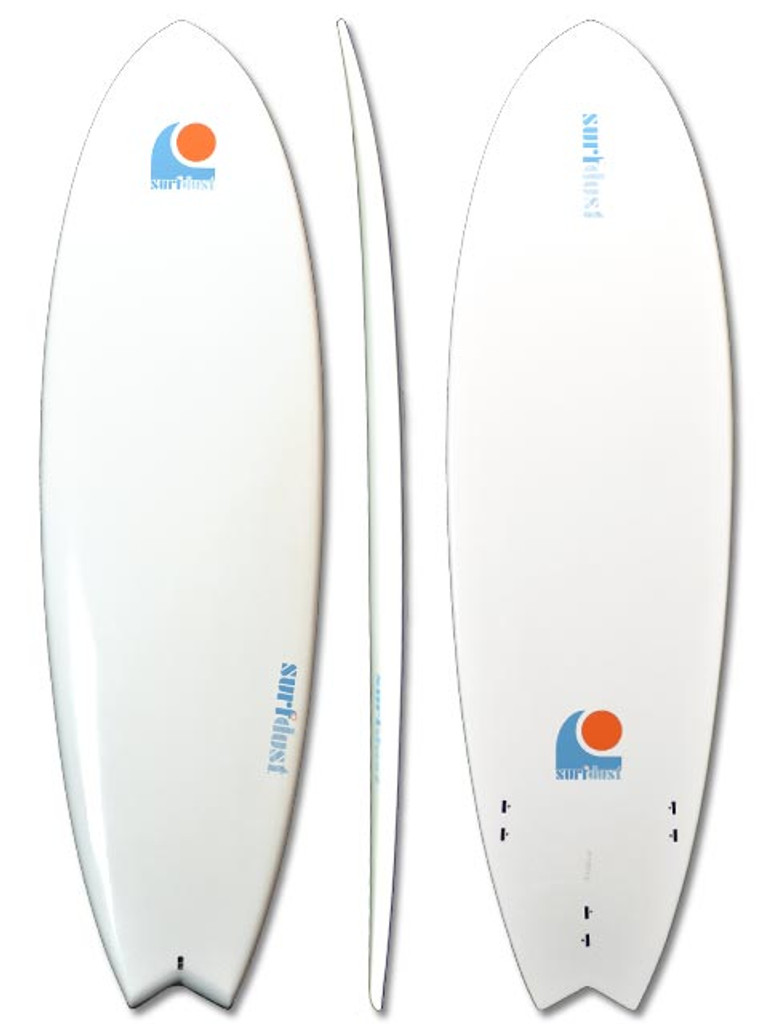 URFDUST - 6.4ft Fish - Mini-Mal Epoxy Surfboard - Surfing
