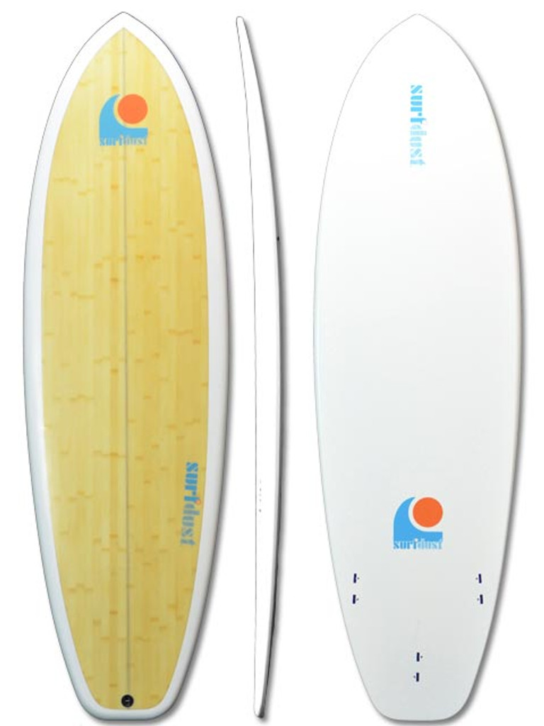 SURFDUST - 6ft Mini-Mals Eco Touch Bamboo Surfboard