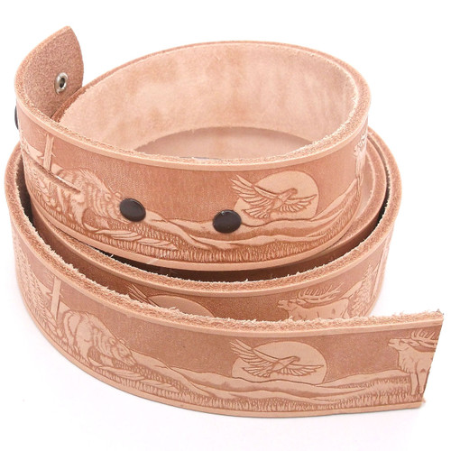 tandy leather floral vine embossed belt blank 1 1 2 3 8 cm 4593