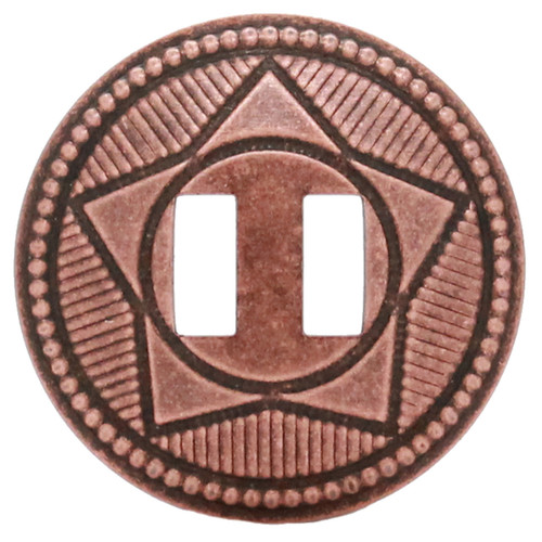 Slotted Concho Star Design Antique Copper 1-1/2" 10 Pack Slotted Concho Star Design Antique Copper 1-1/2" 10 Pack
