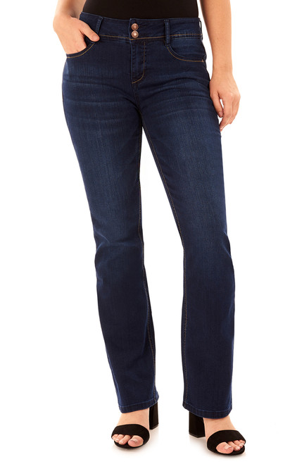 Basic Curvy Bootcut Jeans In Midnight