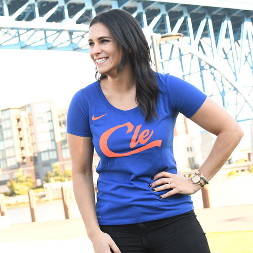 Ladies Cleveland City Edition Dry Tee, Model View Ladies Cleveland City Edition Dry Tee, Model View