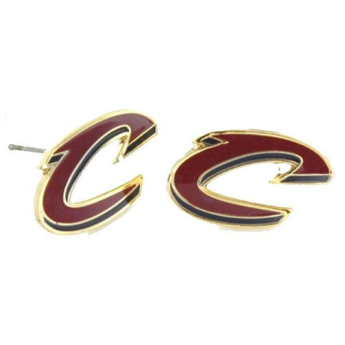 3D Script C Post Earrings 3D Script C Post Earrings
