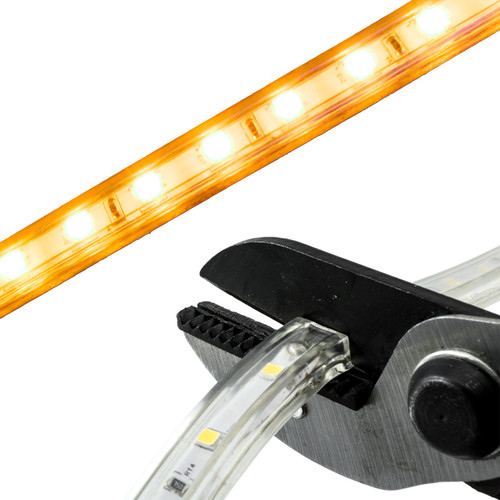 Yellow LED Strip Light - 120 Volt - High Output (SMD 5050) - Custom Cut Yellow LED Strip Light - 120 Volt - High Output (SMD 5050) - Custom Cut