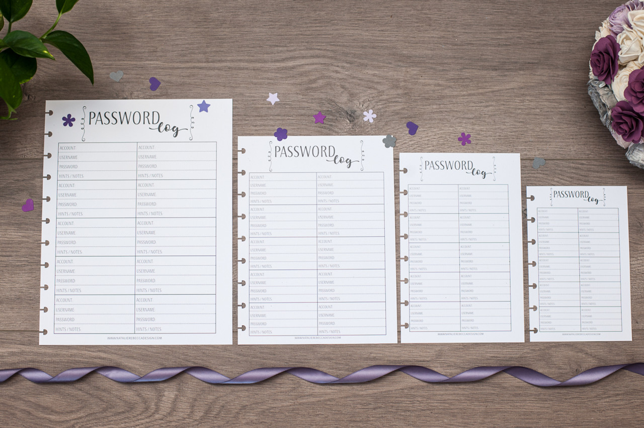 Password Log (FREE Printable!)