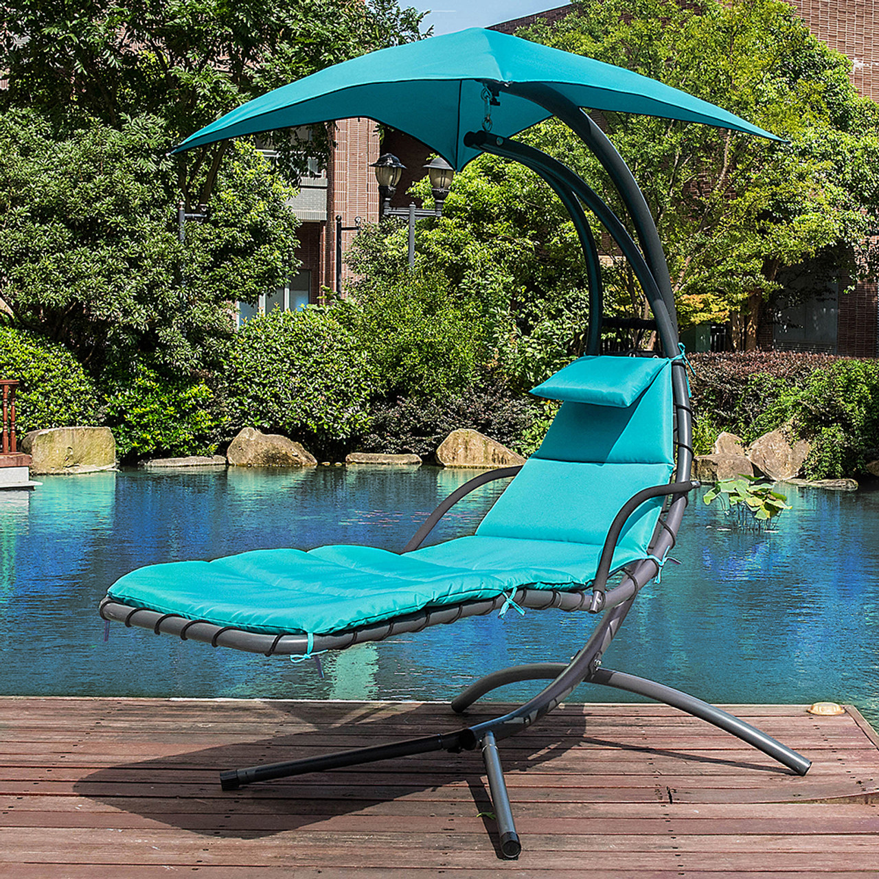 Lazy Daze Hammocks Dream Chair With Umbrella Hanging Chaise Lounge
