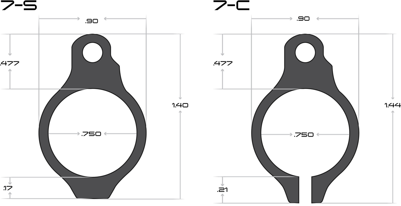 SLR Rifleworks Sentry 7 Gas Block Dimension