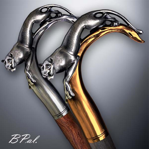 Walking cane Cougar can be done from different materials and converted to the swords cane or gun cane.
