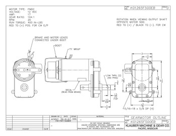 K01265-F500 Klauber Gear Motor (K01265F500) - CSH Electric ... fasco blower motor wiring diagram 