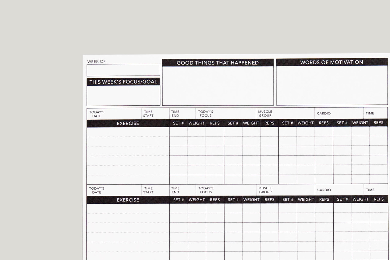 free printable workout tracker planner planner workout