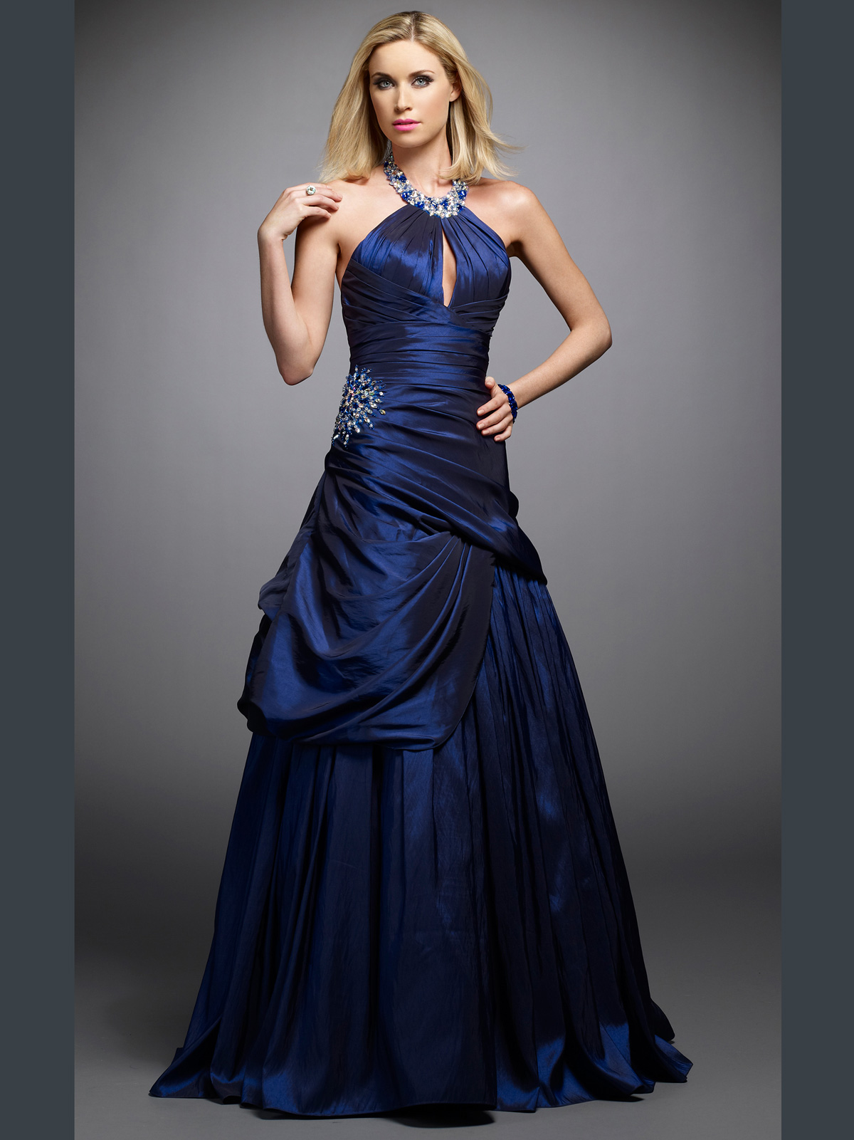 cobalt blue pageant dress