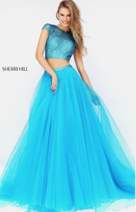 sherri hill blue prom dress