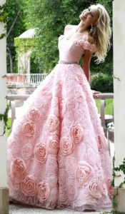 sherri hill pink poofy prom dress