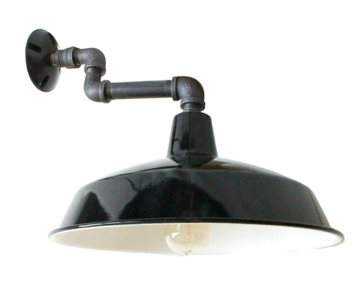 Vanity Lighting For Industrial Bathroom Black Pipe Wall