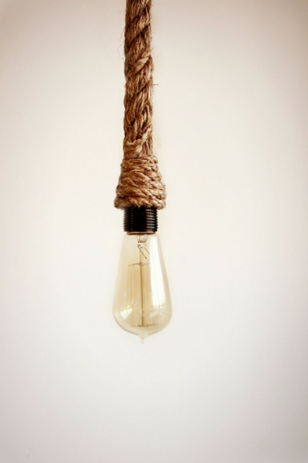 3ft Rope Pendant Hand Wrapped In Rope For Pendent