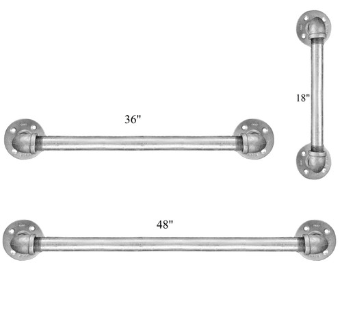 Galvanized Pipe Ada Bathroom Grab Bar 48 Quot Handrail