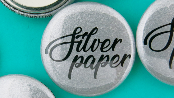 Silver Paper Buttons