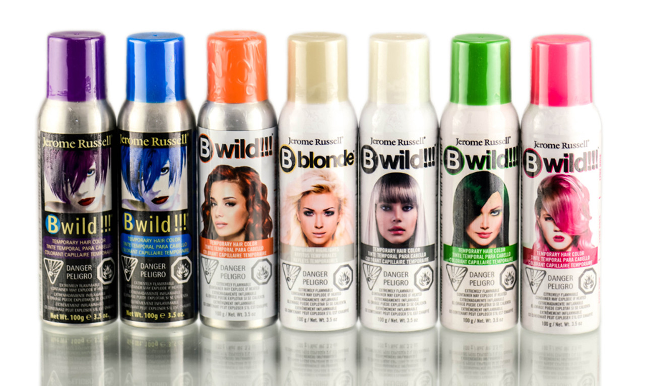 4. Jerome Russell B Wild Temporary Hair Color Spray Blue - wide 4