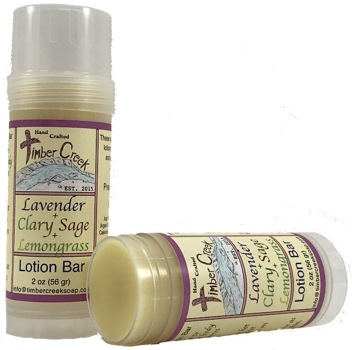 Lavender + Clary Sage + Lemongrass Natural Lotion Body Bar Natural Lotion Body Bar