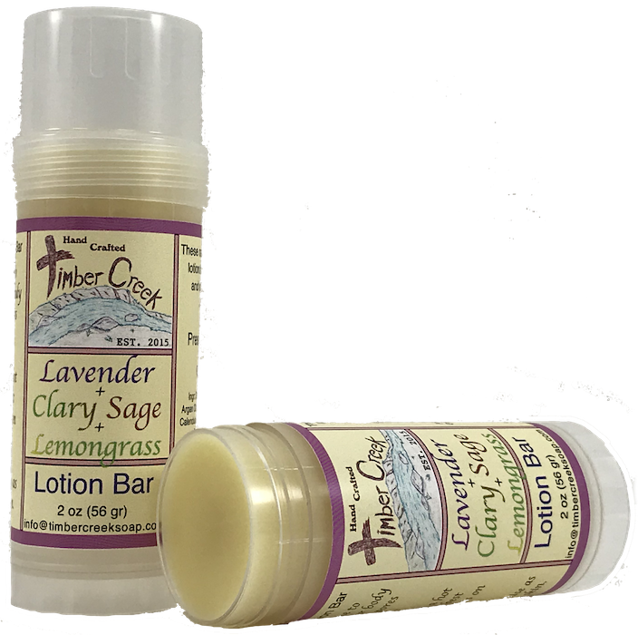 Lavender + Clary Sage + Lemongrass Natural Lotion Body Bar Natural Lotion Body Bar