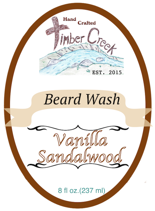 Vanilla Sandalwood Beard Wash Shampoo and Conditioner