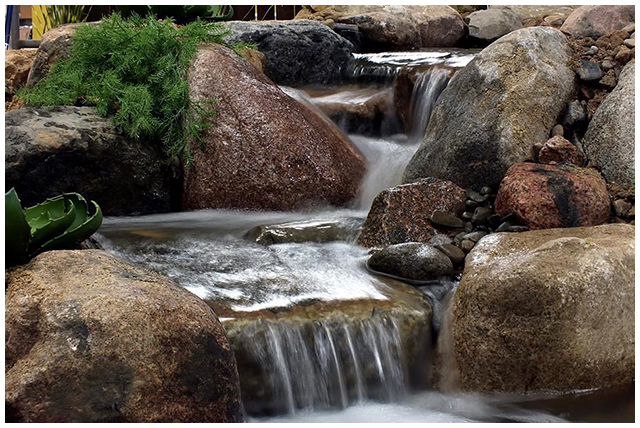 Pondless Waterfall Designed With Rocks