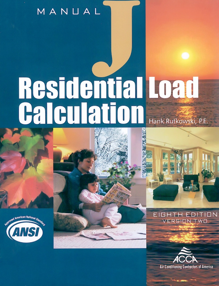 Manual J Residential Load Calculation Hank Rutkowski 9781892765352