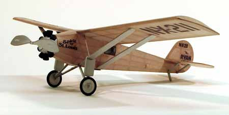 Spirit of St. Louis Rubber Powered Model Airplane Dumas