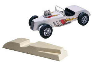 Make This Into A Neat Derby Car! Pinewood Derby Pre-cut #74 Classic Hot Rod 